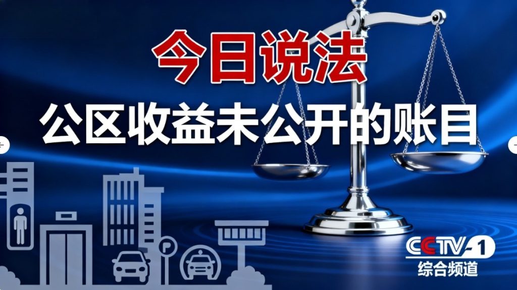 今日说法丨未公开的账目丨162万公共收益去哪儿了？一场物业与业主的拉锯战，揭开小区治理的真相” 业委会-第1张