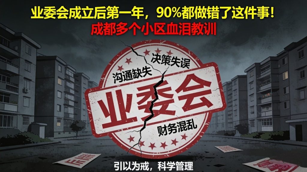业委会成立后第一年,90%都做错了这件事!成都多个小区血泪教训 业委会-第1张